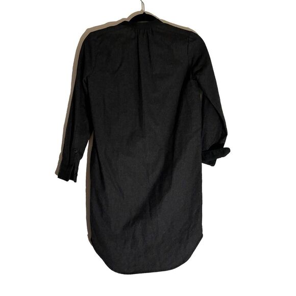 Madewell Womens Button Front Long Sleeve Mini Shirt Dress Gray Wool Size XXSmall - Picture 2 of 7